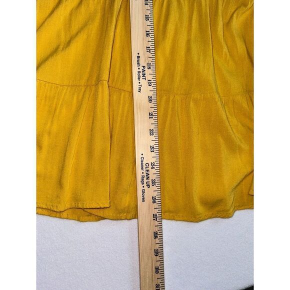 Torrid Women's Rayon Slub Button-Front Yellow Tiered Tank Sz 1 - Picture 11 of 11